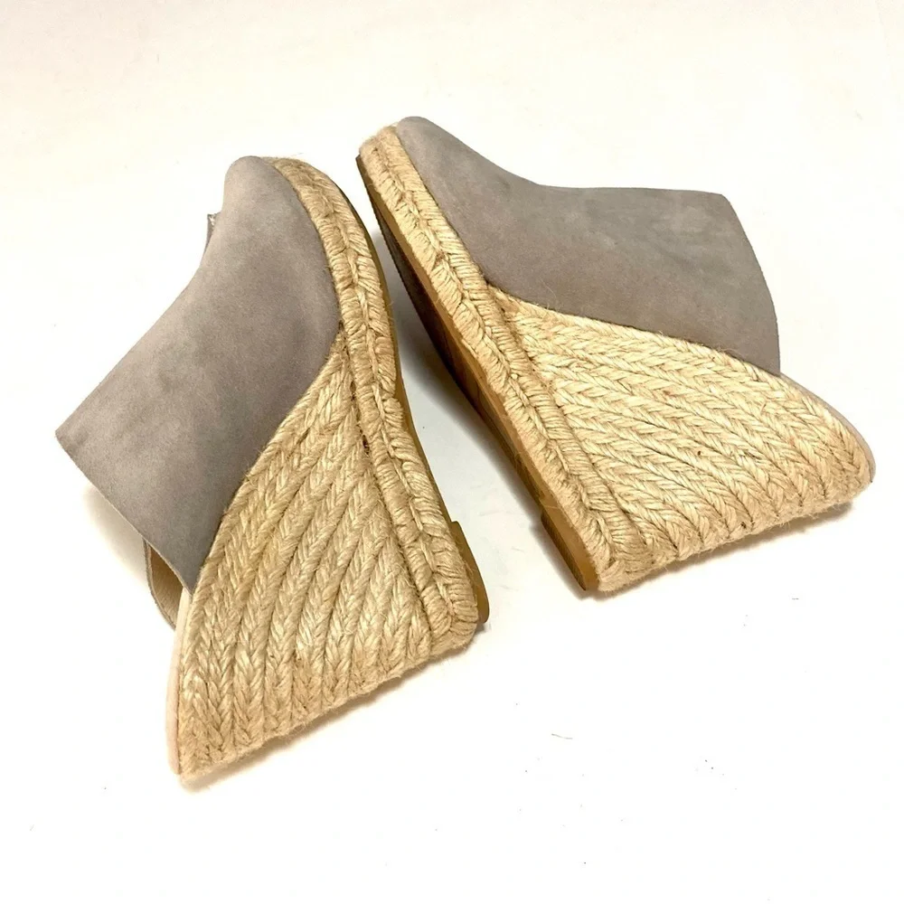 Anthropologie Maypol Suede Wedge Espadrille Slides 8.5 Heels
